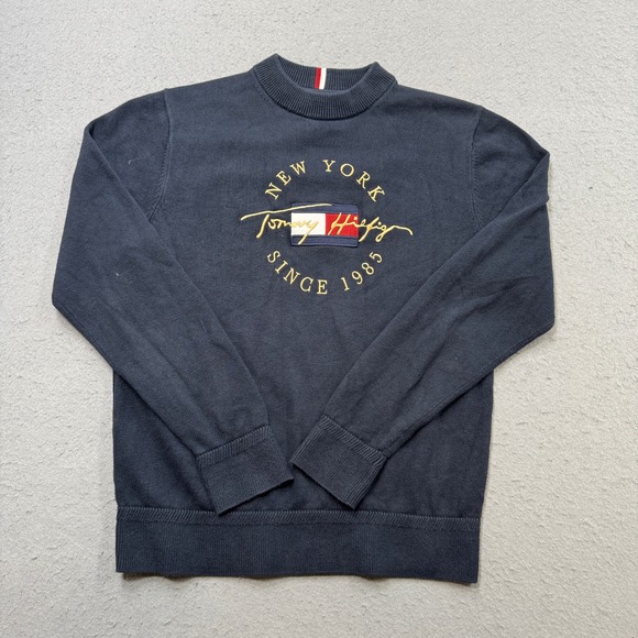 Tommy Hilfiger Other - Vintage Tommy Hilfiger Sweater Men's M Navy Blue Crewneck Pullover Knit Varsity